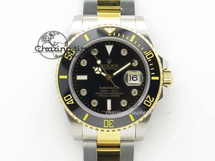 0413 DateJust 36 SS YG 126233 ARF 1:1 Best Edition Black Dial Stick Markers on SS YG Jubilee Bracelet SH ModernLook 3432